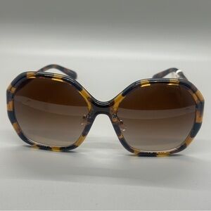 Coach Brown and Tan Oversized Sunglasses